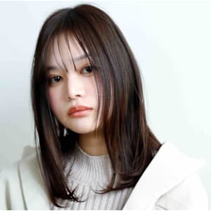 内巻きセミロング