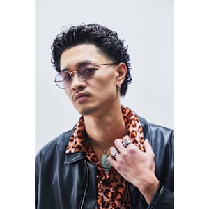 オールバックパーマ