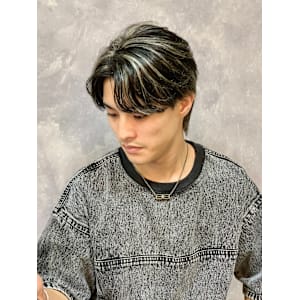 センターパート ハイライト