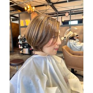 ハイライト×ショートボブの相性最強⭐︎