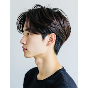 ビジネスにも◎センターパート　韓国　ゆるパーマ