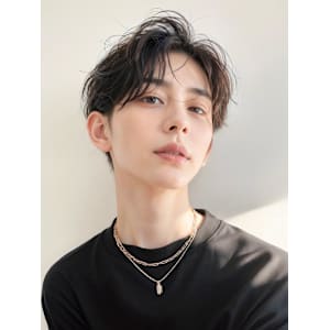 センターパート　アップバング　ビジネス　学生