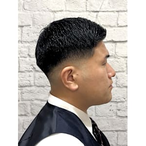 メンズ／スキンフェード／ベリーショート／アップバング