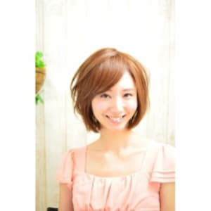 ピンクブラウンウェービーボブ♪