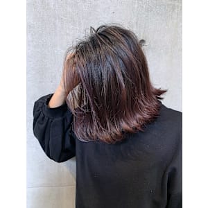 シアーピンク×バレイヤージュ