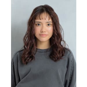 MIX巻きパーマのAラインロング