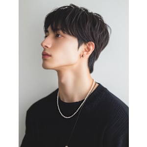 【pignon】黒髪ショート　シークレットパーマ　爽やか