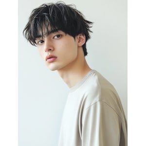 【pignon】ニュアンスパーマ　無造作　メンズパーマ　黒髪