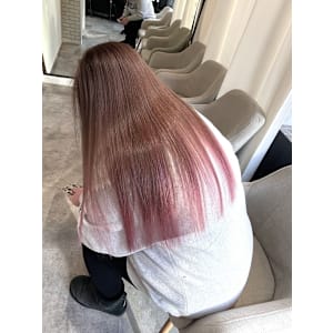 髪質改善/縮毛矯正/酸性ストレート/裾カラー/ピンクカラー
