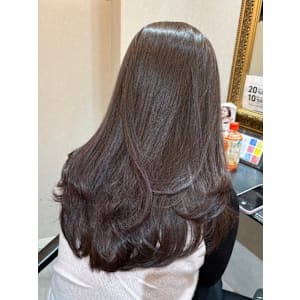 ブラウン/髪質改善トリートメント/透明感カラー