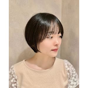 丸みショート×ショート×前髪あり×20代30代×横浜