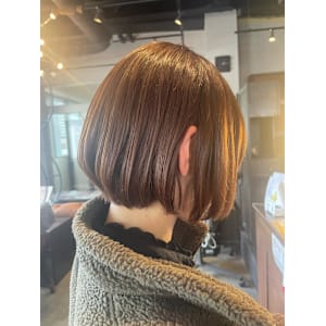 ショート/ボブ/ストレートパーマ