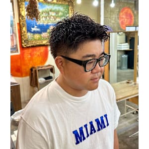 メンズショート×ツイストパーマ