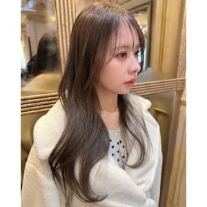 マロンベージュ_くすみベージュ_韓国風巻き