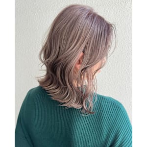 ラベンダーミルクティー_ グレージュ_ 韓国風巻き2