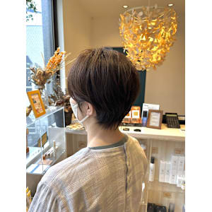 マッシュショート×グレージュ