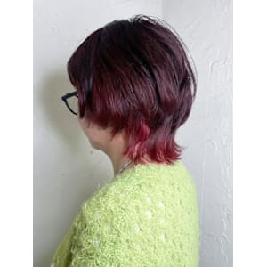 【Reir_下北沢】*ウルフショート+レッドブラウン*