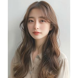 柔らか透明感あふれるエアリーロング