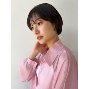 大人可愛い丸みショートボブ