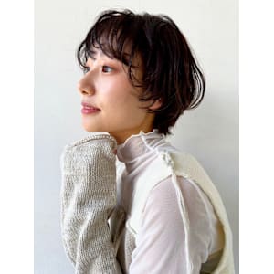 パーマ風ショートボブ