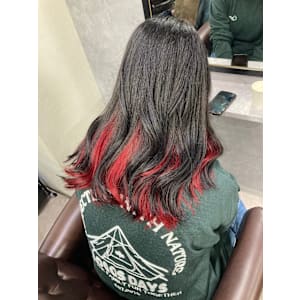 インナーカラーレッド - GLADGE池袋/ダブルカラー/ブリーチ【グラッジイケブクロダブルカラーブリーチ】掲載中