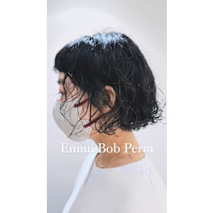 外国人風アンニュイボブパーマ