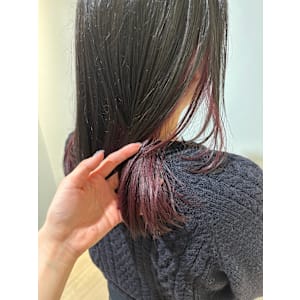 デザインカラーインナー紫ラベンダーでスタイルチェンジ赤羽