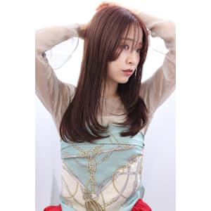 20代30代40代 ロングレイヤー おくれ毛 姫カット 