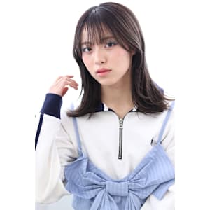 20代30代40代  韓国風おくれ毛レイヤーくびれヘア