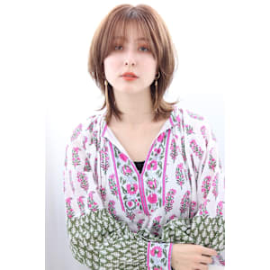 20代30代40代　鎖骨ミディアム　くびれヘア　ロブヘア