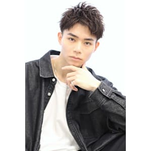 【大人アップバングショート】メンズパーマ【10代20代30代