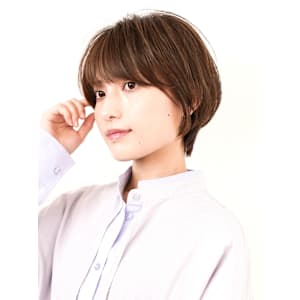 前下がりショート・ボブ/絶壁解消/前髪あり/20代/30代