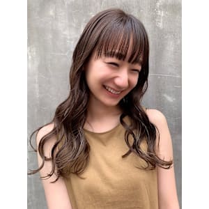 コテ巻き風パーマ/韓国風パーマ/デジタルパーマ/小顔カット