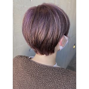 パープルベージュ×コンパクトショート