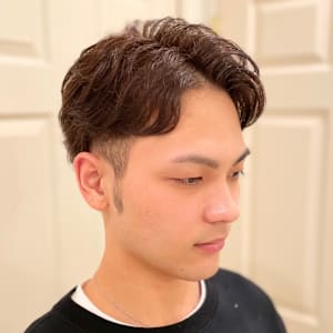 ☆クセ毛活かしリバースパーマ風☆センターパートショート