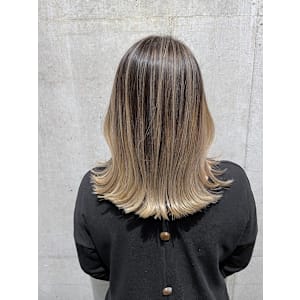 バックコーミング×バレイヤージュ