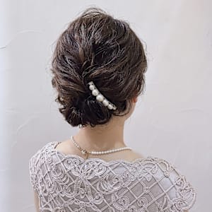 ☆パールが似合うヘアセット☆