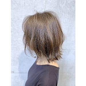 ぱっつんロブ グレージュ♪