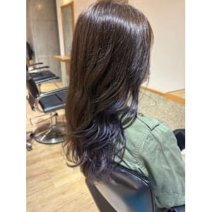 深めブルー×インナーカラー