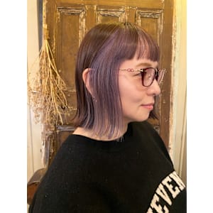 くびれボブとシアーラベンダーカラー - sea's栄【シーズ】【シーズサカエ】掲載中