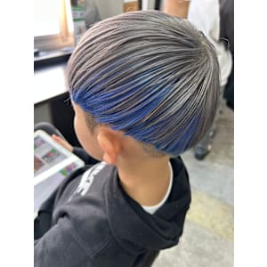 グレー×ブルー