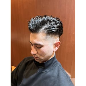 銀座　理容室　個室　床屋　外国人風ヘア　ナチュラルバック