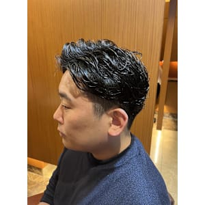 銀座　理容室　床屋　ビジネスパーマ　ナチュラル