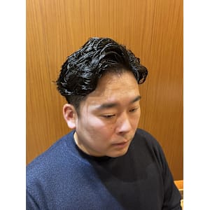 銀座　理容室　床屋　ビジネスパーマ　ナチュラル