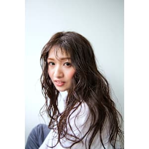 無造作パーマ☆ピンクオレンジ