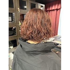 レディースパーマ/赤髪/錦糸町北口