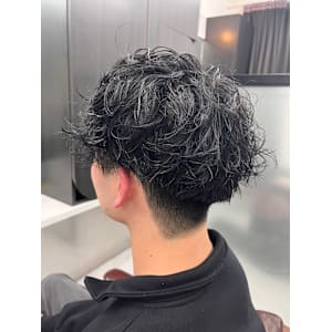 刈り上げ　ツーブロック　マッシュ　黒髪　無造作パーマ - MEN'S SALON SOLEIL by alfRed【メンズサロンソレイユ バイアルフレッド】掲載中