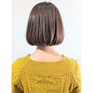 アッシュベージュ 内巻きボブ 髪質改善 グレージュ