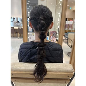 ［なつな］お呼ばれヘア/編みおろし