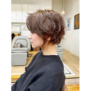 イメチェンショートパーマ